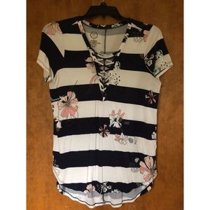 Maurice’s striped deep cut floral